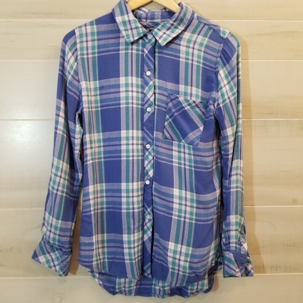 {S} Rails Hunter Button Down In Blue Violet - Picture 2 of 10